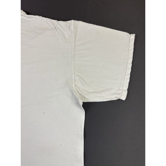 Rare Vintage Y2K Carhartt Hard At Work Thrashed Worn White Shirt Workwear Hype - Picture 12 of 15